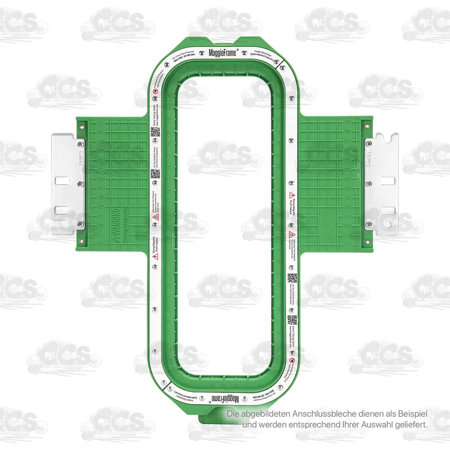Grüner Maggie Hoop Magnetrahmen ST-M1304 mit Anschlussarmen, Innenmaß 10 × 32,1 cm