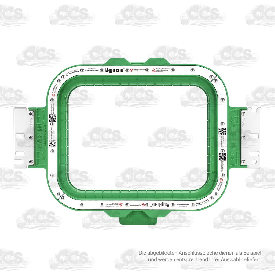 Grüner Maggie Hoop Magnetrahmen ST-M0608 mit Anschlussarmen, Innenmaß 20,3 × 15,3 cm