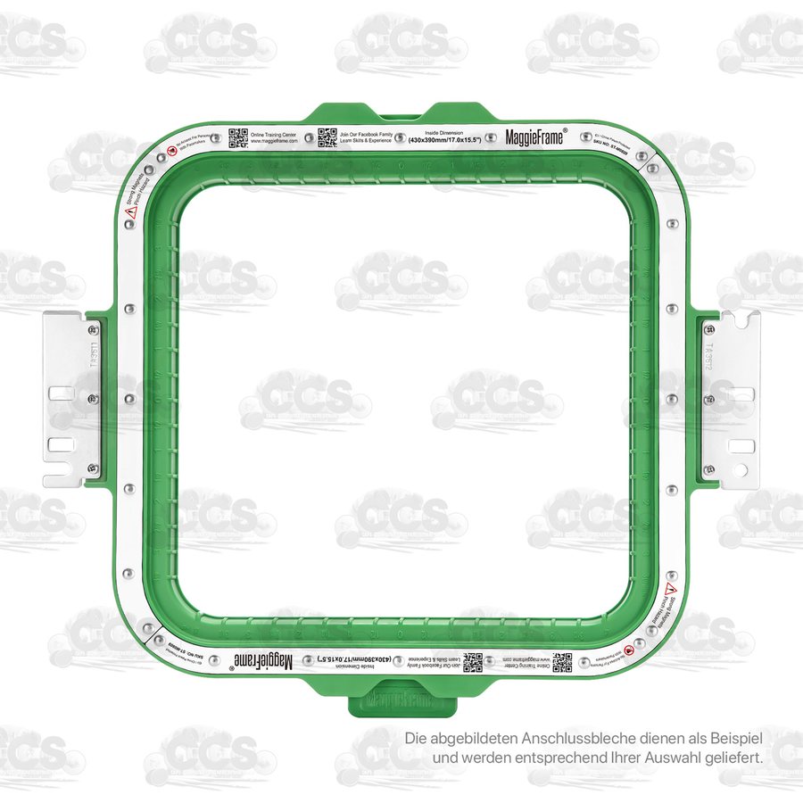 Grüner Maggie Hoop Magnetrahmen ST-M0809 mit Anschlussarmen, Innenmaß 22,6 × 21,7 cm
