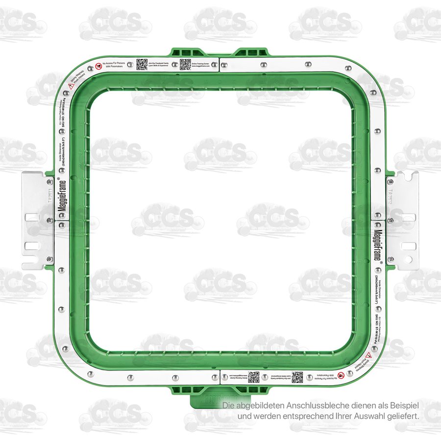Grüner Maggie Hoop Magnetrahmen ST-M1010 mit Anschlussarmen, Innenmaß 23,8 × 23,8 cm