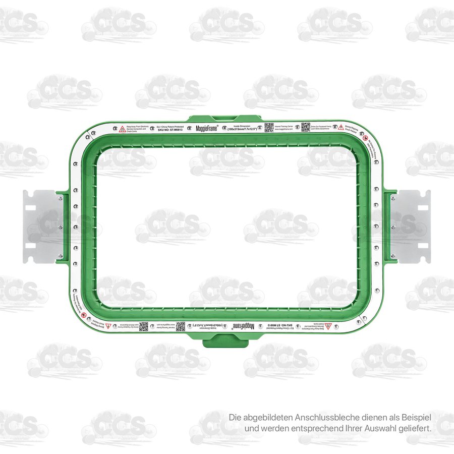 Grüner Maggie Hoop Magnetrahmen ST-M0813 mit Anschlussarmen, Innenmaß 31,7 × 19,5 cm
